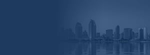 Navy overlay of San Diego skyline