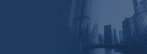 Navy overlay of Chicago downtown buildings